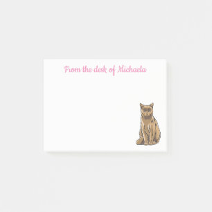 Süßes Kätzchen Braunes Kitzchen Katze Post-it Klebezettel