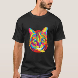 Süßes Kätzchen Bunt Für Katze  Katzenpapa Katzenma T-Shirt