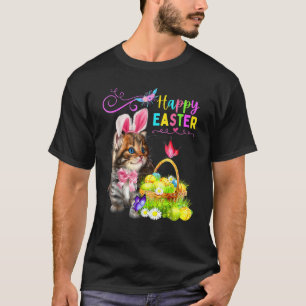 Süßes Kätzchen Frohe Ostern Katze Hase Und Eier 1 T-Shirt