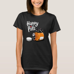 Süßes Kätzchen Glückspillen Lustiger Katzenwitz Ka T-Shirt