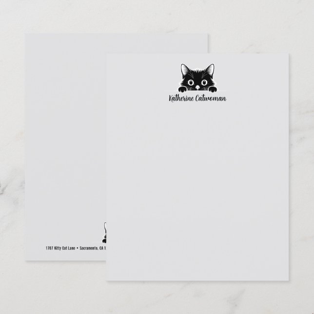 Süßes Kätzchen Minimalistisches Design - KATZE 1 (Vorne/Hinten)