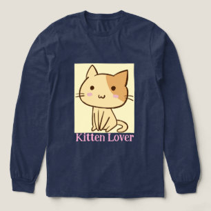 Süßes Kätzchen T-Shirt Niedliches Katzenliebhabe Tri-Blend Shirt