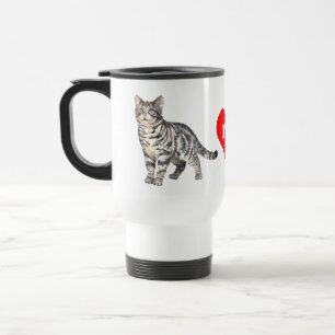 Süßes Kätzchen Tabby Tiger Verrückte Katzenlady Ki Reisebecher