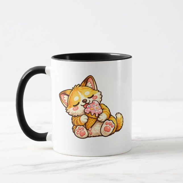 Süßes Katzen Eiscreme Tasse (Links)
