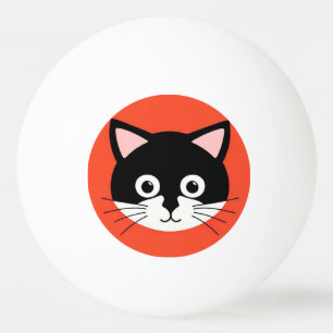 🐱 Süßes Katzen-Gesicht Buntes Tischtennis-Geschen Tischtennisball