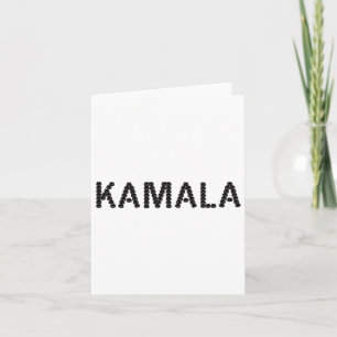 Süßes Katzen-Gesicht Kamala-Letter Lustiges Design Karte