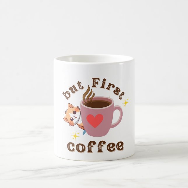 Süßes Katzen-Kaffeetassen-Design Kaffeetasse (Mittel)