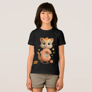 Süßes Katzen-Kinder-T-Shirt C steht für Katze Al Tri-Blend Shirt