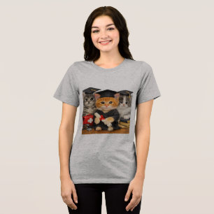 Süßes Katzen-Krankenschwester-Squad-Abschluss-T-Sh Tri-Blend Shirt
