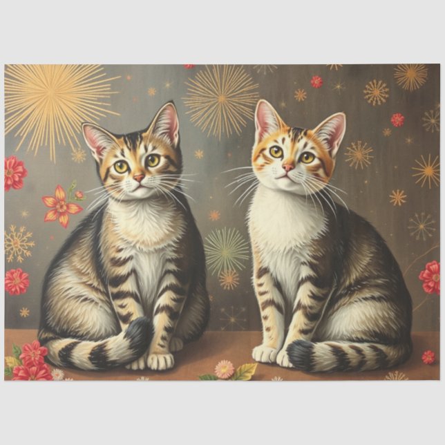Süßes Katzen-Tissue-Papier Seidenpapier (Vorderseite)
