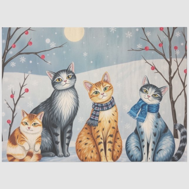 Süßes Katzen-Tissue-Papier Seidenpapier (Vorderseite)