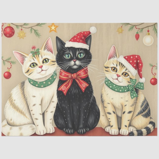 Süßes Katzen-Tissue-Papier Seidenpapier (Vorderseite)