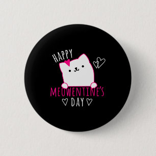 Süßes Katzen-Valentinstag-Shirt für Mädchen Kitty  Button