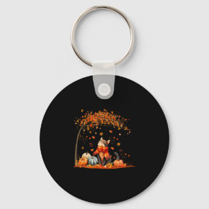 Süßes Katzenblatt Herbst Herbst Shirt Für Katzenli Schlüsselanhänger