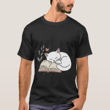 Süßes Katzenbuchliebhaber Lesen Minimalistisches D