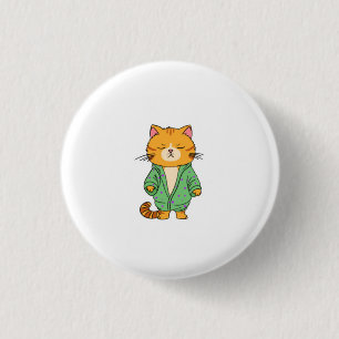 Süßes Katzendesign, roter Kater Button