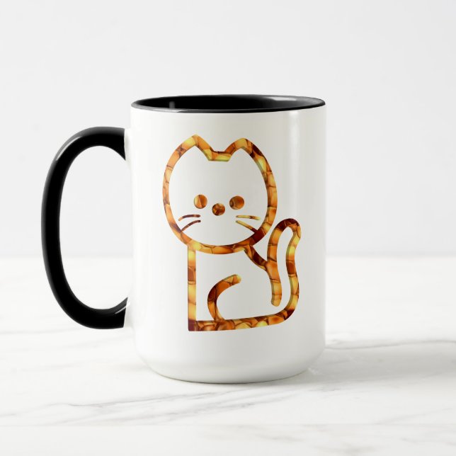 Süßes Katzendesign  Tasse (Links)