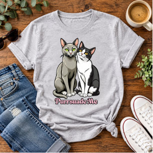 Süßes Katzengespräch-Paar T-Shirt