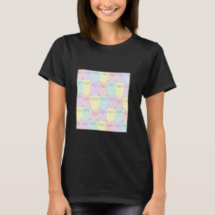 Süßes Katzenmuster mit Pastell T-Shirt