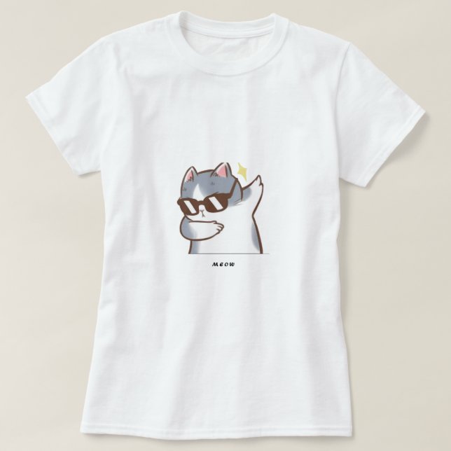 süßes Katzenshirt T-Shirt (Design vorne)