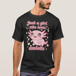 Süßes Kawaii-Axolotl-Mädchen-Design T-Shirt