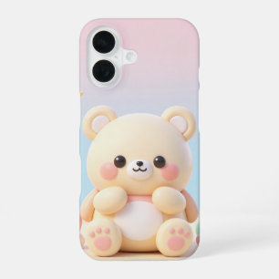 Süßes Kawaii-Bärendesign iPhone 16 Hülle