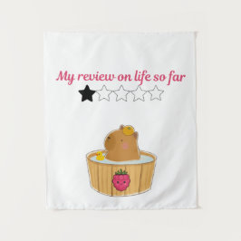 Süßes Kawaii-Capybara-Cartoon-Design Wandteppich