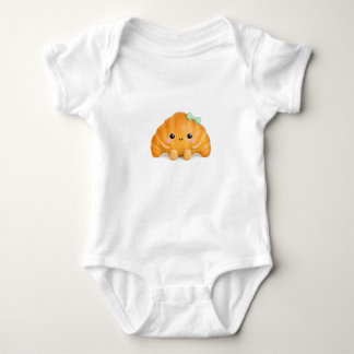 Süßes Kawaii-Croissant-Baby-Bodysuit Baby Strampler