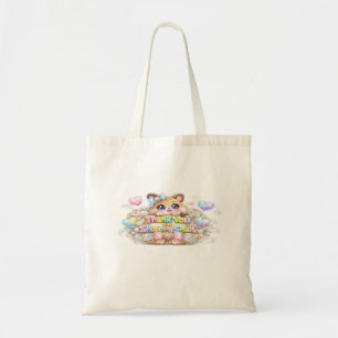 Süßes Kawaii Danke fürs Einkaufen bei Kleinen Katz Tragetasche
