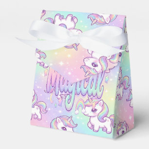 Süßes Kawaii-Einhorn-Pastell-Regenbogen-Magisch Geschenkschachtel