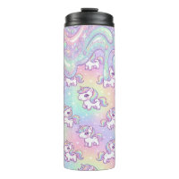 Süßes Kawaii-Einhorn-Pastell-Regenbogen-Magisches