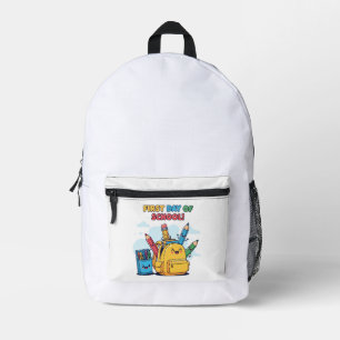 Süßes Kawaii Erster Schultag! Cartoon-Rucksack Bedruckter Rucksack
