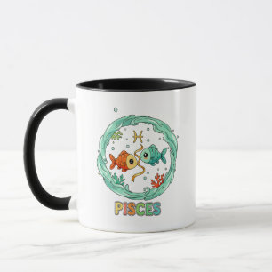 Süßes Kawaii Fische-Sternzeichen Tasse