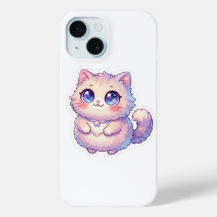 Süßes Kawaii Fluffiges Kätzchen Stern Pastell Chib Case-Mate iPhone Hülle