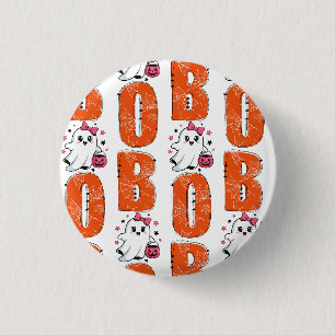 Süßes Kawaii-Geist-“Boo”-Halloween-Design Button