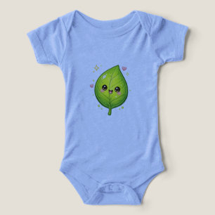Süßes Kawaii Glückliches Blatt Baby T-Shirt Gesche