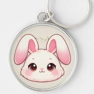 Süßes Kawaii-Hasen-Gesicht-Schlüsselanhänger Schlüsselanhänger