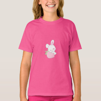Süßes Kawaii-Kaninchen - Hot-Pink-T-Shirt T-Shirt