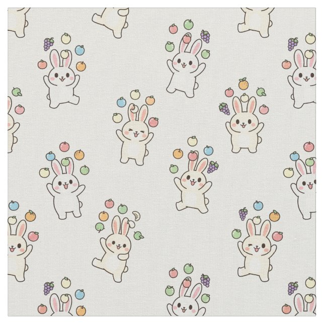 Süßes Kawaii-Kaninchen Stoff (Nahaufnahme)