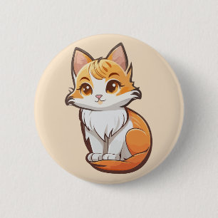 Süßes Kawaii Kätzchen Button