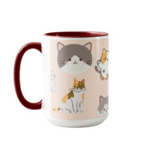 Süßes Kawaii-Katzenmuster