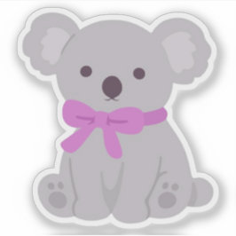 Süßes Kawaii-Koala-Bär-Pastell-Tierdesign Aufkleber