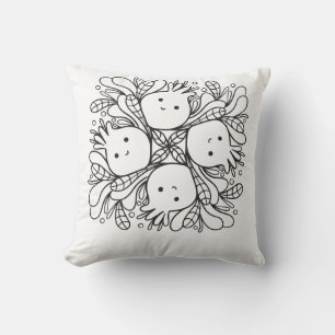 Süßes Kawaii-Mandala Kissen