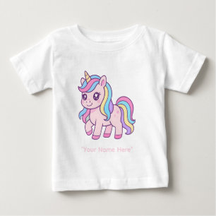Süßes Kawaii Pastell Einhorn Regenbogen Mädchen Ge Baby T-shirt
