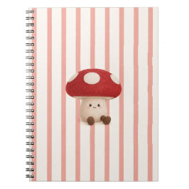 Süßes Kawaii-Pilz-Schraubenbindenotizbuch Notizblock
