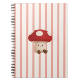 Süßes Kawaii-Pilz-Schraubenbindenotizbuch Notizblock