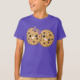 Süßes Kawaii Schokoladen Chip Cookie Paar T-Shirt