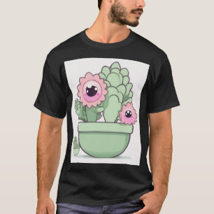 Süßes Kawaii-Sukkulenten-Pflanzendesign für Pflanz T-Shirt