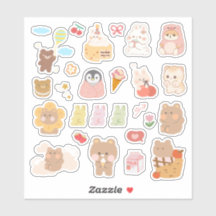 Süßes Kawaii-Tier-Sticker