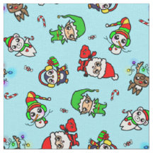 Süßes Kawaii Weihnachtscharaktermuster